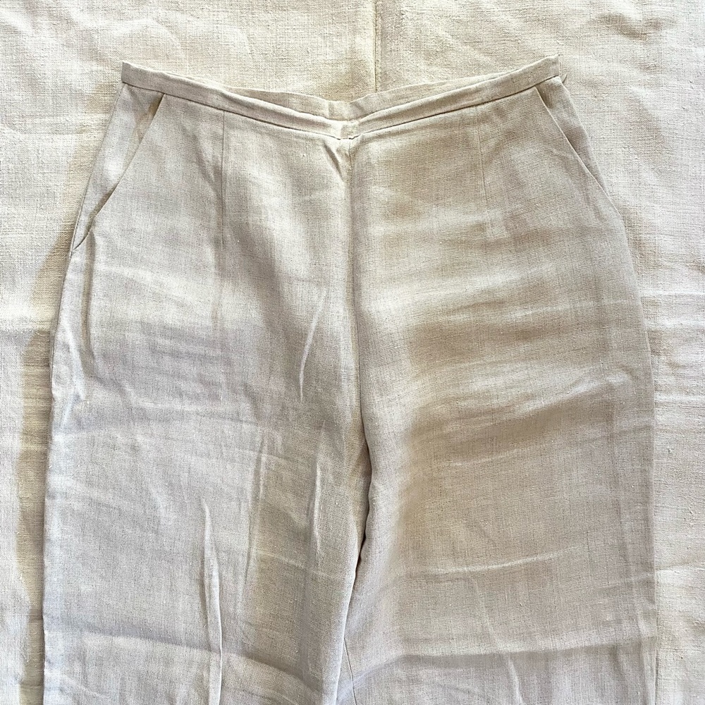 VTG Pure Linen Tapered Trousers